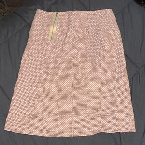Ann Taylor Pink Geometric Pencil Skirt